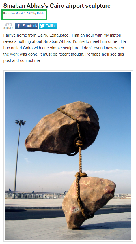 ٹاکنگ بیوٹی فل اسٹف ڈاٹ کام پر حضرت محمدﷺ سے منسوب پتھر