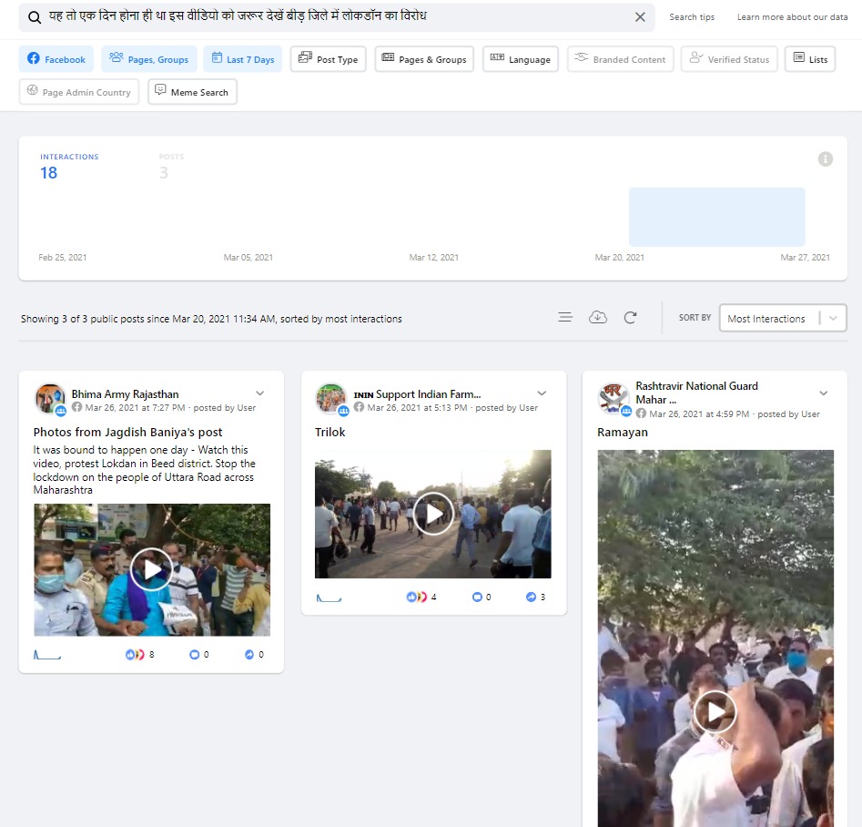 बीड जिले में लॉकडाउन का विरोध