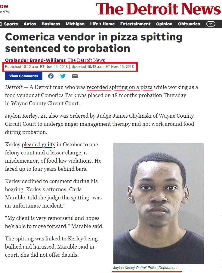 دی ڈیٹرائٹ نیوز کا اسکرین شارٹ