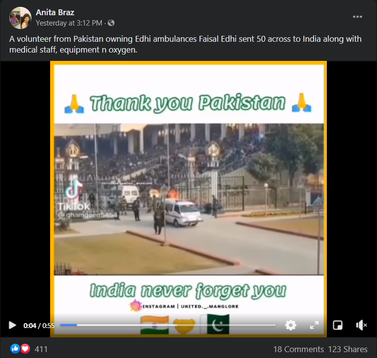 পাকিস্তান ভারতে অক্সিজেন পাঠিয়েছে image 3