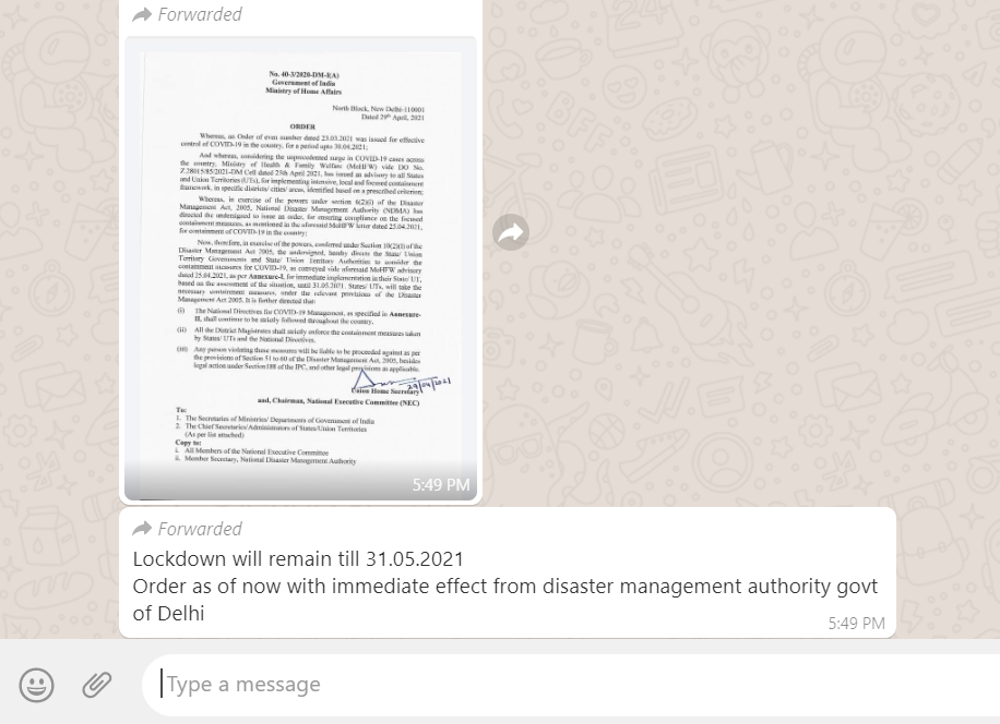 बढ़ते कोरोना के मद्देनजर लॉकडाउन को बढ़ाने का आदेश 