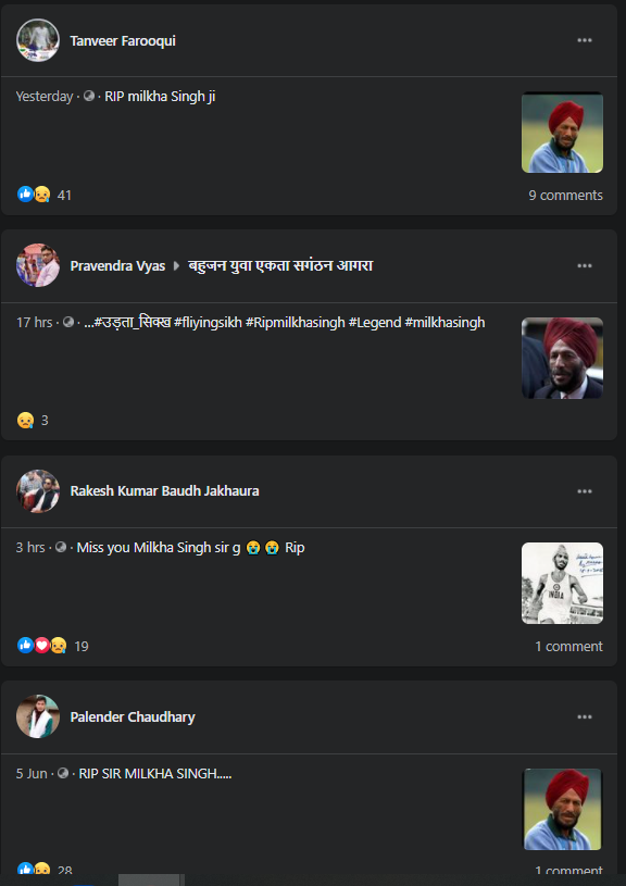 Milkha Singh death reports is a hoax
