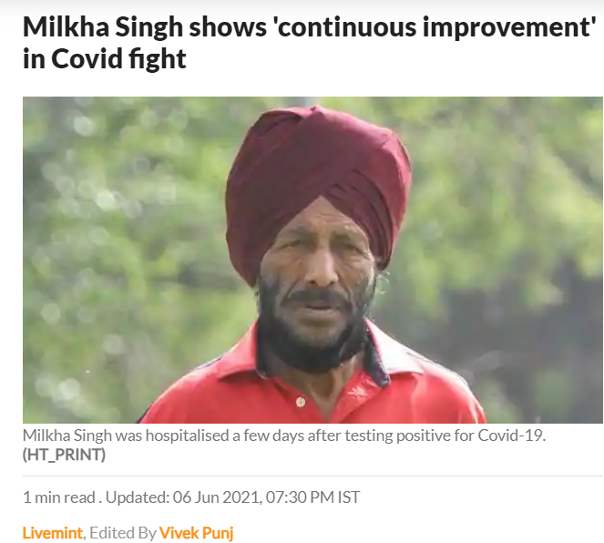 Milkha Singh death reports is a hoax

