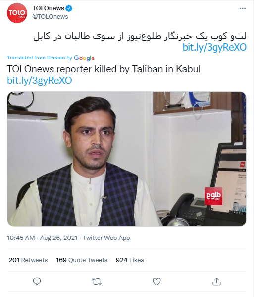 Journalist killed