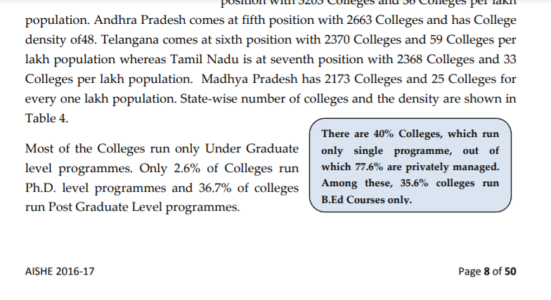 ২০১৪ সাল থেকে কেন্দ্রীয় সরকার প্রত্যেকদিন ২টি করে কলেজ স্থাপন করেছে image 5