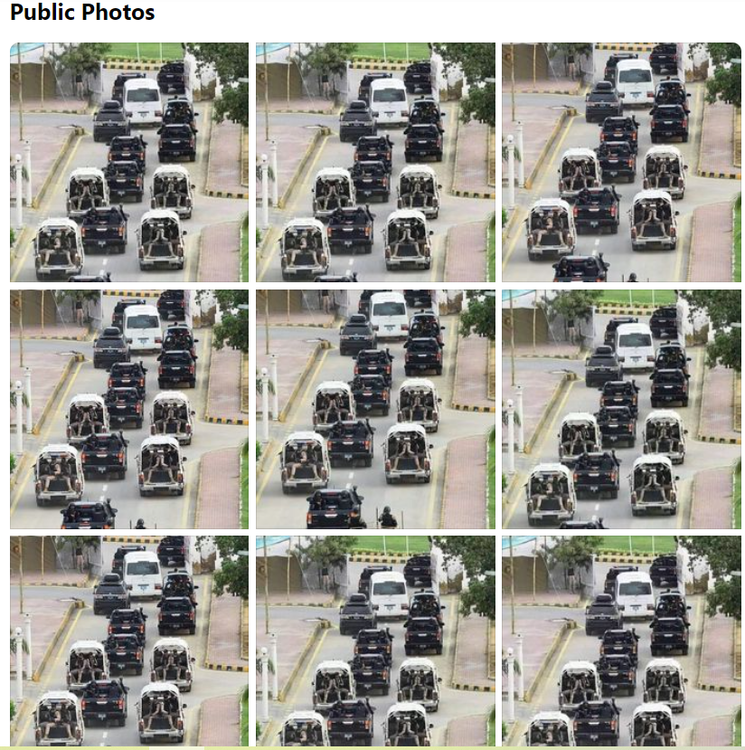  نیوزی لینڈ ٹیم کی سیکورٹ  کے حوالے سے وائرل تصویر کا اسکرین شارٹ