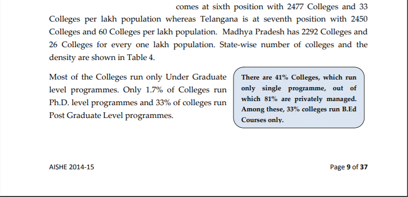 ২০১৪ সাল থেকে কেন্দ্রীয় সরকার প্রত্যেকদিন ২টি করে কলেজ স্থাপন করেছে image 3