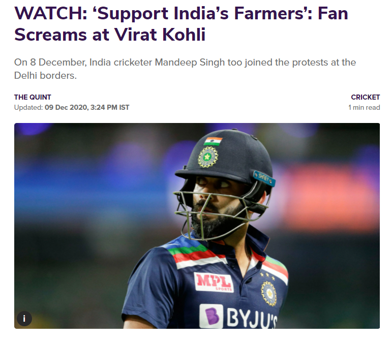 T20 World Cup ਚ ਲੱਗੇ ਕਿਸਾਨਾਂ ਦੇ ਹੱਕ ਵਿੱਚ ਨਾਅਰੇ