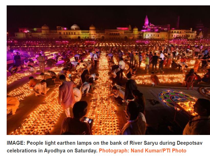 ਕੀ ਇਹ ਤਸਵੀਰਾਂ ਅਯੁੱਧਿਆ ਵਿਚ ਮਨਾਈ ਗਈ Diwali ਦੀਆਂ ਹਨ