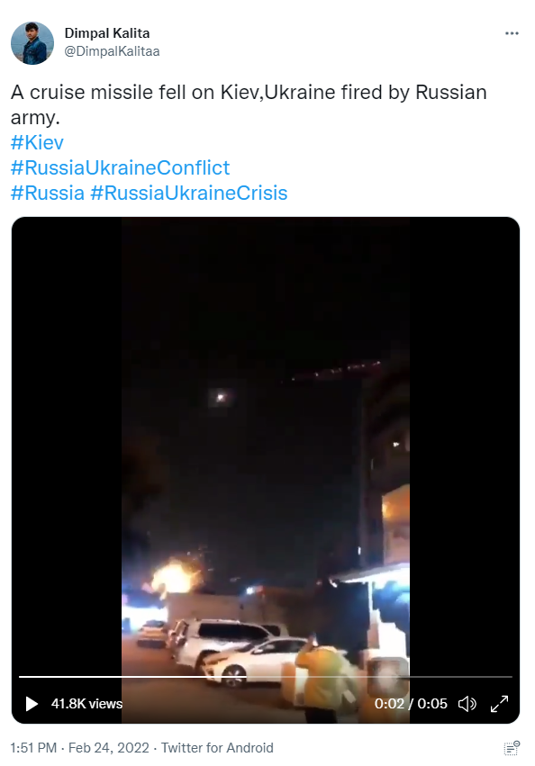 Russian Missile Strike On Ukraine 