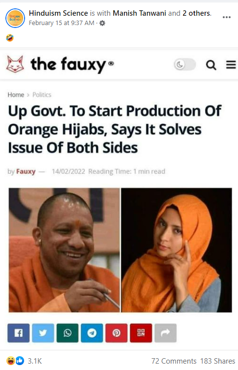 योगी आदित्यनाथ ने प्रदेश में भगवा हिजाब