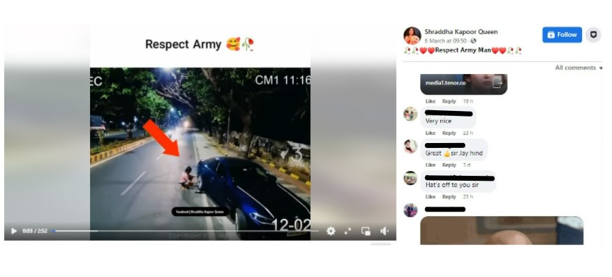 Army man helping a woman