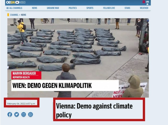 Ukraine media faking death of civilians fake claim.