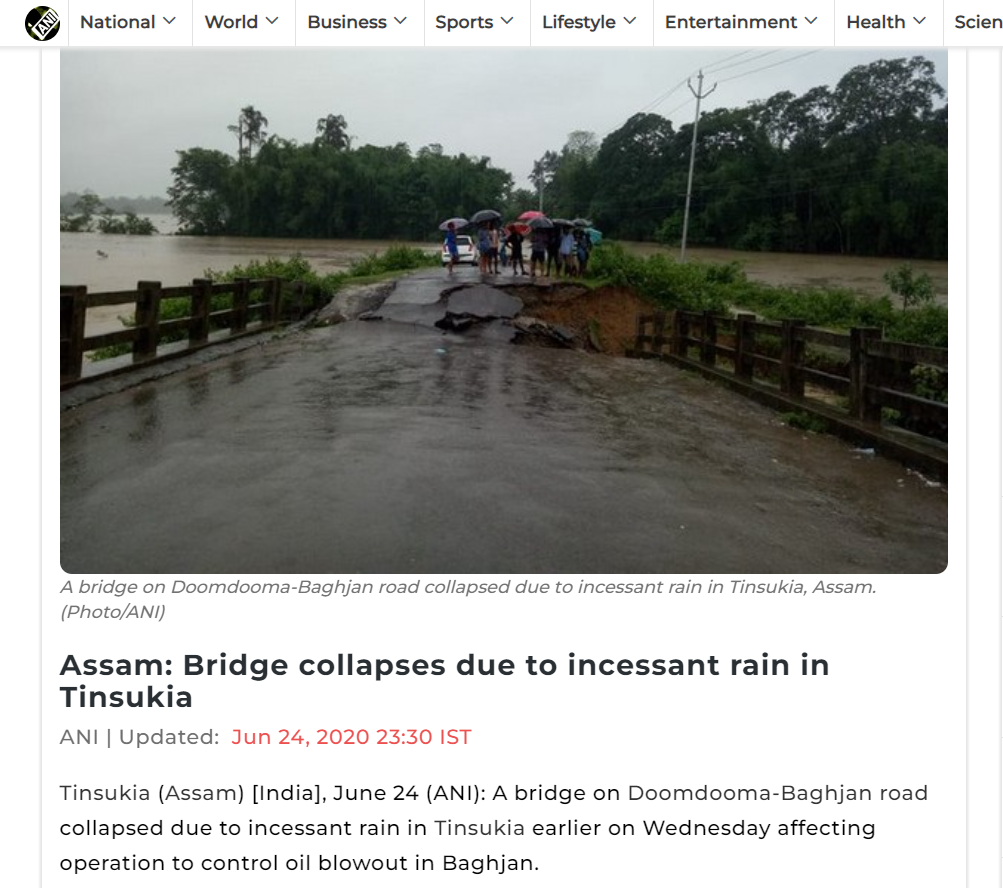 তিনসুকিয়ার ব্রিজ ভেঙে পরার image 4