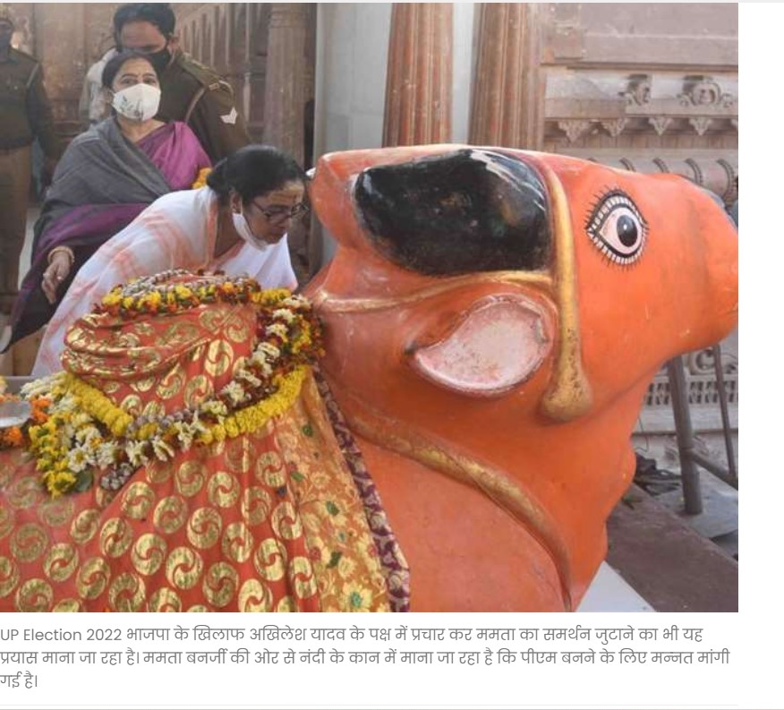 statue of Nandi at Kashi Vishwanath temple