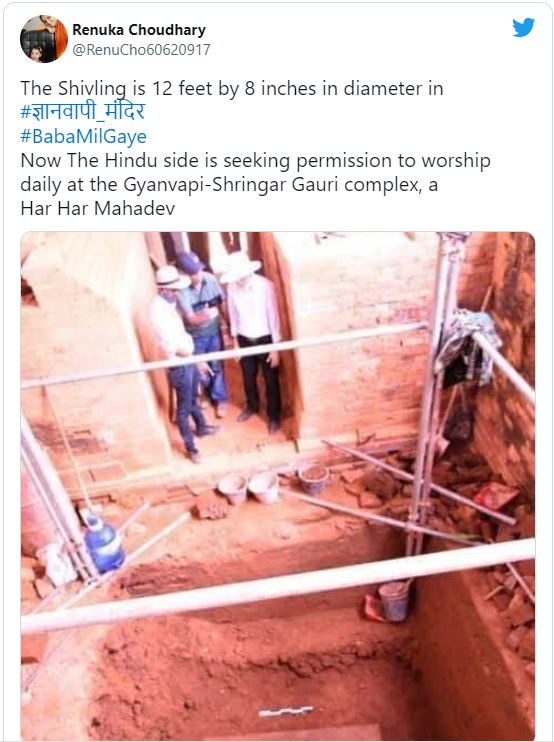Tweet on Gyanvapi mosque 