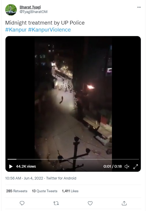 Midnight Police Crackdown In Kanpur? No, Viral Video Relates To A 2020 Incident In Mumbra