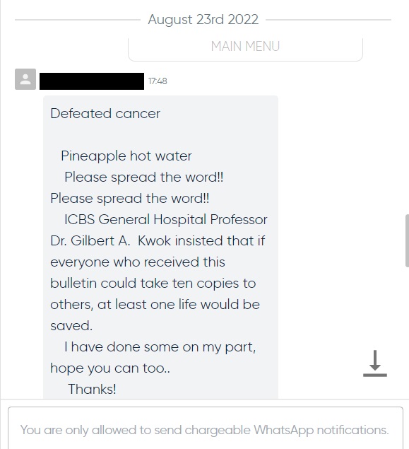 WA claim on Hot pineapple water