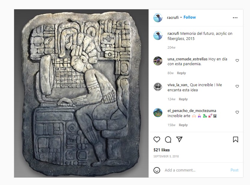 পাথরের উপর খোদাই মানুষ কম্পিউটার চালাচ্ছে image 5