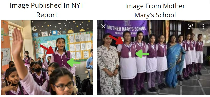 દિલ્હીની સરકારી શાળા અંગે ન્યુયોર્ક ટાઇમ્સ દ્વારા પ્રકાશિત થયેલા અહેવાલમાં ખાનગી શાળાની તસ્વીર છાપવામાં આવી હોવાના દાવાનું સત્ય 