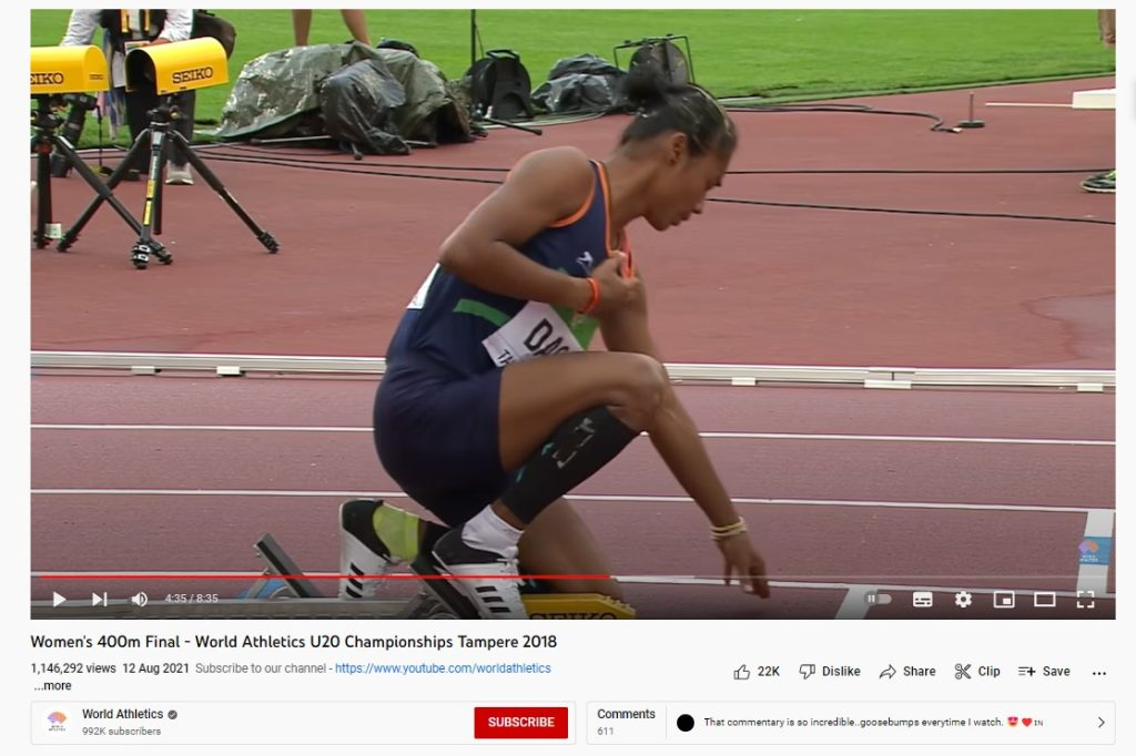 હિમાદાસ 400 મીટરની દોડમાં પ્રથમ નંબરે આવીને ગોલ્ડ મેડલ જીત્યું હોવાના ભ્રામક દાવાનું સત્ય 