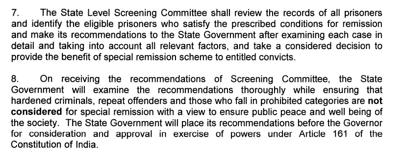 બિલકિસ બાનો કેસના આરોપીઓને મળેલ મુક્તિ અને ગુજરાત સરકારની નીતિઓ 