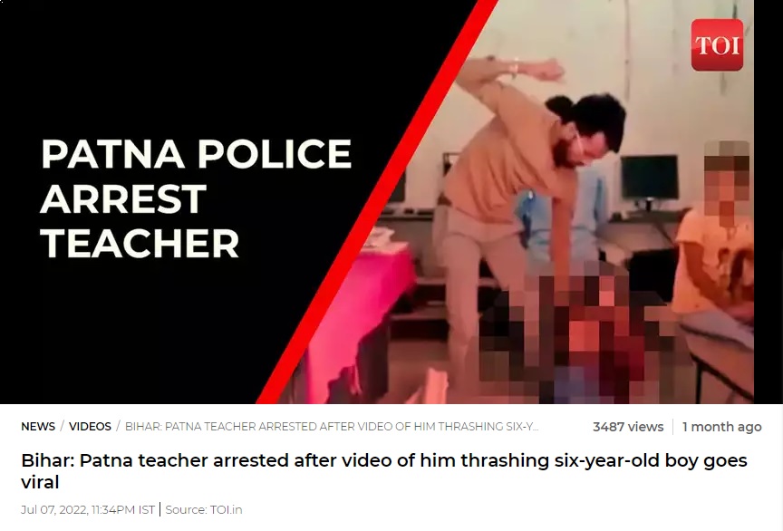 Video Claiming To Show Rajasthan Dalit Student Being Thrashed By Teacher Is From Bihar