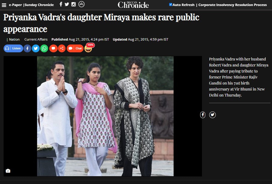 ராகுல் காந்தி சிறுமி ஒருவருடன் அமர்ந்திருக்கும் படம் - 05