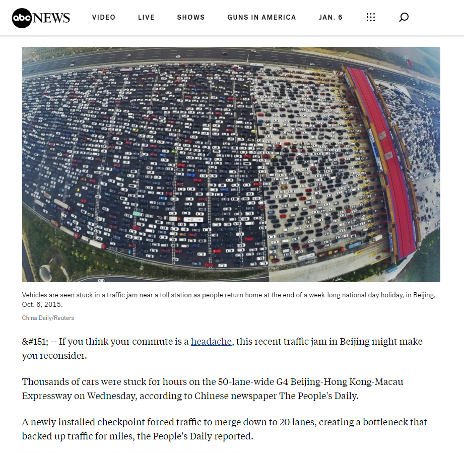 ২০১০ সালে পৃথিবীর সব থেকে বড় ট্র্যাফিক জ্যামটি হয়েছিল চীনের বেজিং-তিব্বত image 2