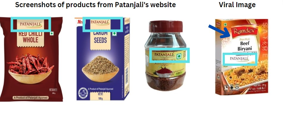 பதஞ்சலி நிறுவனம் பீஃப் பிரியாணி  - 01