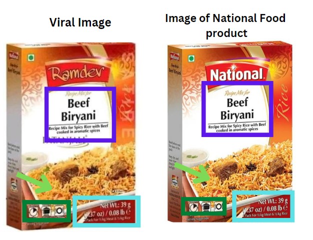 பதஞ்சலி நிறுவனம் பீஃப் பிரியாணி 