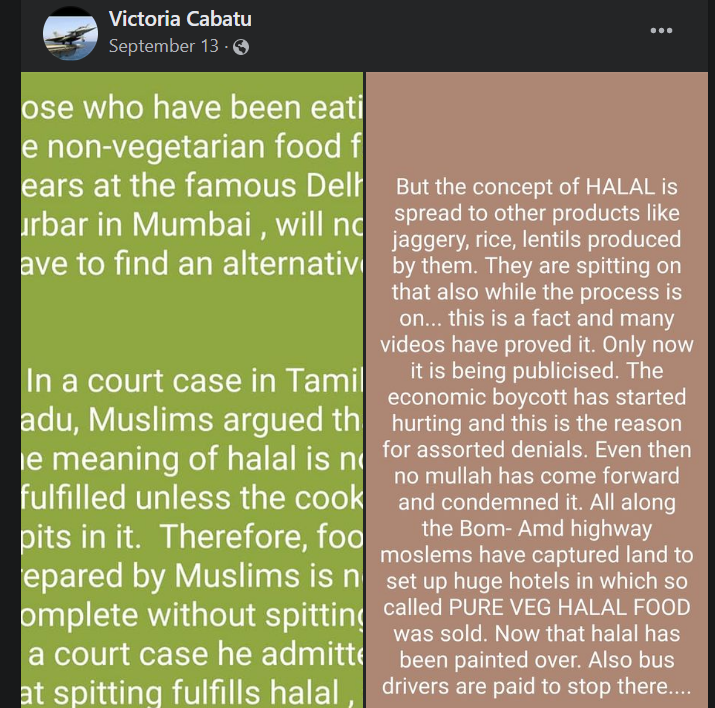 हलाल म्हणजे अन्नात थुंकणे असल्याचे ‘मुस्लिमांनी’ कोर्टात मान्य केले नाही