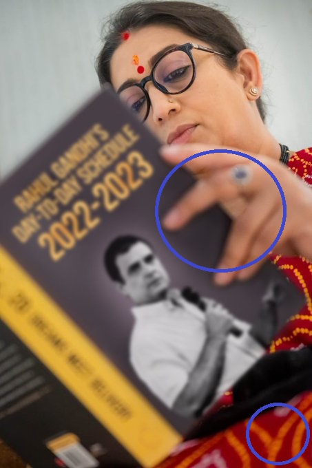 Viral image of Smriti Irani reading book on Rahul Gandhi’s schedule is edited