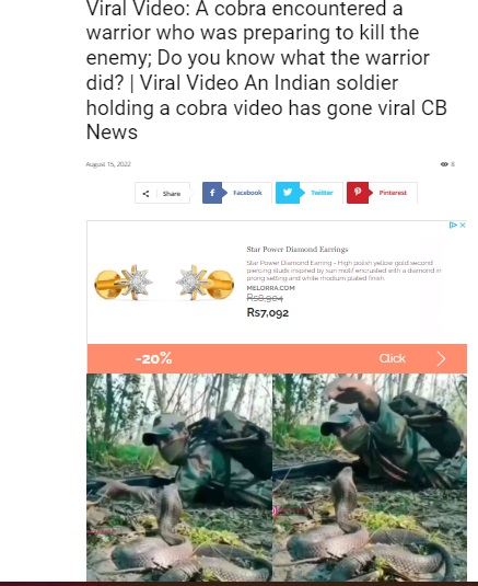 Viral short video of soldier catching a snake is not of Indian Army, but of a training related to Indonesian military.