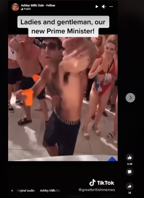 Sunak At Beach Party