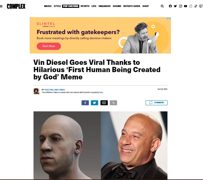 Viral image of “3D model of Adam rendered by Princeton University”, which resembles Vin Diesel, is just part of a meme trend that created similar models of celebrities.