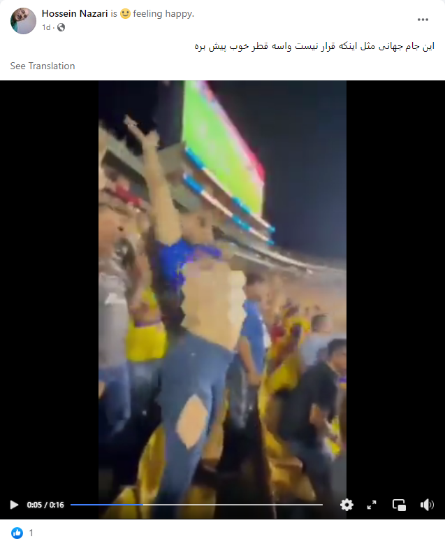 کھیل کے میدان میں اپنے مخصوص اعضا کو دکھا رہی خاتون کا تعلق فیفاورلڈکپ سے نہیں ہے۔