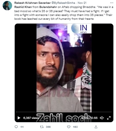 A man justifying the gruesome murder of Shraddha Walkar in a viral interview was actually Vikas Kumar posing as Rashid Khan.