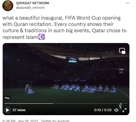 Viral video claimed to be the opening ceremony of the 2022 FIFA World Cup in Qatar is actually of a stadium’s inauguration the previous year.
