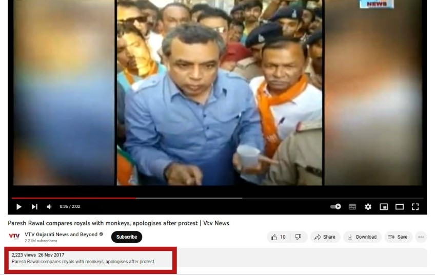 Paresh Rawal Apologising 