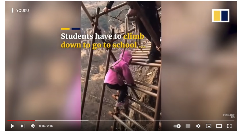 Viral video claimed to be of a village in Arunachal Pradesh is actually of Chinese clifftop settlement.