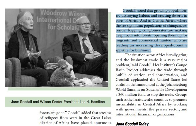 Conservationist Jane Goodall did not push for depopulation efforts and her speech at a 2020 World Economic Forum event has been taken out of context and misquoted. 