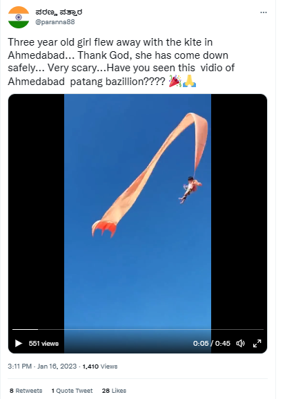 ಗಾಳಿಪಟ, ಹಾರಿಹೋದ, ಬಾಲಕಿ, ತೈವಾನ್‌, ಅವಘಡ, ಗಾಳಿಪಟ ಉತ್ಸವ