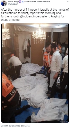 We could thus conclude that a two-year-old photograph from the stampede in Israel’s Mount Meron during a Jewish festival is being falsely linked to the recent shooting attack in Jerusalem.  
