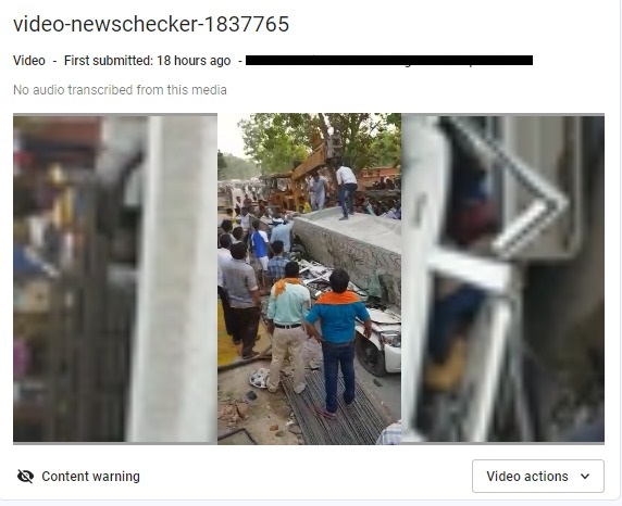Video of a flyover collapse in Varanasi in 2018 falsely shared as an incident in Thane on February 15, 2023.