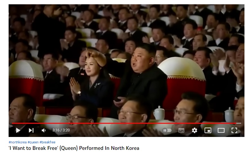 Viral video of North Korean military band performing Queen hit, ‘I want to break free’, found to be a digitally altered clip, combining visuals from various joint performances of a North Korean girl band and the state military choir, along with the audio from an unrelated event.