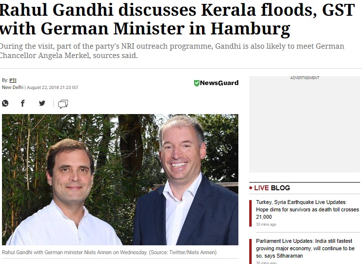 Man in the 2018 photo with Rahul Gandhi is German politician Niels Annen and not the chief of Hindenburg Research, Nate Anderson.