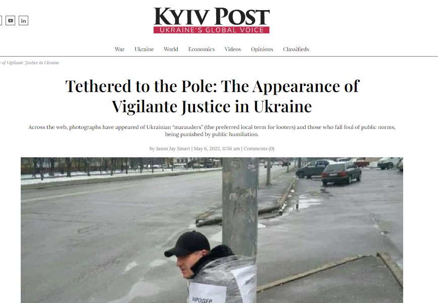 Viral video claimed to be of Ukraine military humiliating citizens for refusing to join the war was found to be a 2022 clip of ‘thieves’ being publicly humiliated.