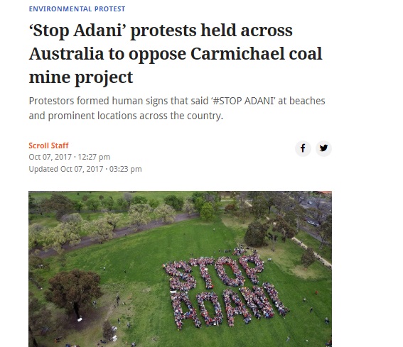 An old photo of a protest against Adani’s coal-mine project in Australia is being falsely shared as a recent stir amid the Adani stocks rout.