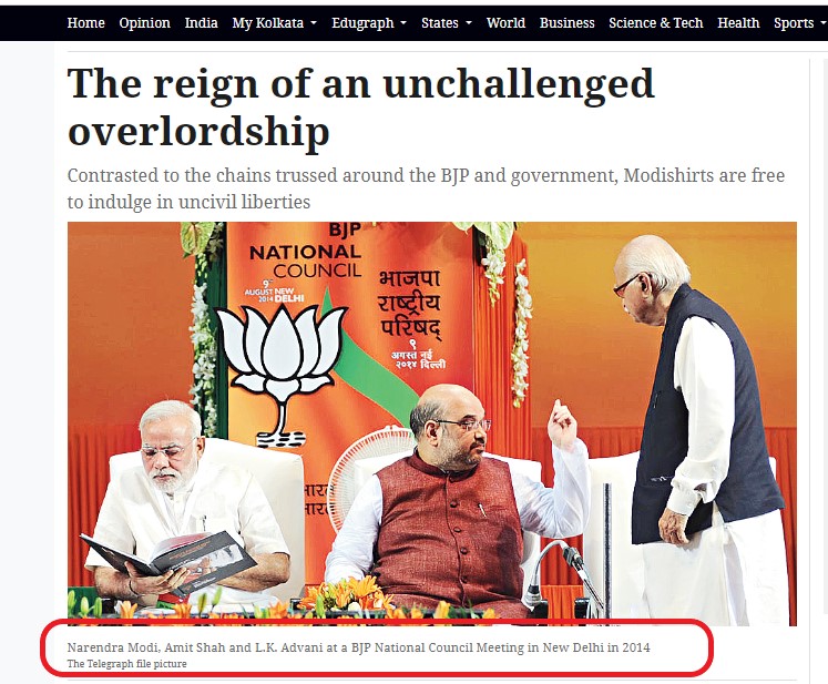 பிரதமர் மோடியும் அமித் ஷாவும் பாஜக மூத்தத் தலைவர் அத்வானியை அவமதித்ததாக பரவும் தகவல்
